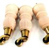4x Solid Wood With Brass Castors Furniture Chair Legs M8 Sofa Settee Feet 205mm - Image 6