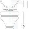 4x WOOD MAHOGANY BRASS CASTOR FURNITURE CHAIR LEGS M8(8mm) SOFA FEET 140mm HIGH - Image 3