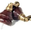 4x WOOD MAHOGANY BRASS CASTOR FURNITURE CHAIR LEGS M8(8mm) SOFA FEET 140mm HIGH - Image 10