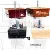 4x Wood Furniture Sofa Leg M8 Replacement Chair, Settee Feet & Slipper Cup 75mm - Image 13
