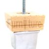 4x Wood Furniture Sofa Leg M8 Replacement Chair, Settee Feet & Slipper Cup 75mm - Image 5