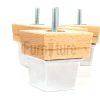 4x Wood Furniture Sofa Leg M8 Replacement Chair, Settee Feet & Slipper Cup 75mm - Image 7