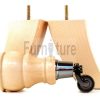 2x Wooden Castor Furniture Sofa Legs & 2x Curved M8 Chair Settee Feet 160mm High - Image 16