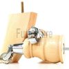 2x Wooden Castor Furniture Sofa Legs & 2x Curved M8 Chair Settee Feet 160mm High - Image 14