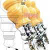 4x Wooden Furniture Sofa Legs M8 Castor Replacment Chair Settee Feet 150mm High - Image 24