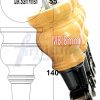 4x Wooden Furniture Sofa Legs M8 Castor Replacment Chair Settee Feet 150mm High - Image 17