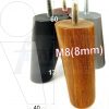 4x WOOD FURNITURE CHAIR LEGS M8(8mm) REPLACEMENT SOFA / SETTEE FEET 135mm HIGH