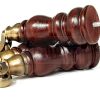 4x WOOD MAHOGANY BRASS CASTOR FURNITURE CHAIR LEGS M8(8mm) SOFA FEET 205mm HIGH - Image 11