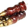 4x WOOD MAHOGANY BRASS CASTOR FURNITURE CHAIR LEGS M8(8mm) SOFA FEET 205mm HIGH - Image 6