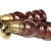 4x WOOD MAHOGANY BRASS CASTOR FURNITURE CHAIR LEGS M8(8mm) SOFA FEET 205mm HIGH - Image 7