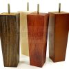 Square Wood Legs Replacement Block Furniture Feet 100 - 240mm High M8 Natural - Image 11