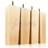 Square Wood Legs Replacement Block Furniture Feet 100 - 240mm High M8 Natural