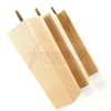 Square Wood Legs Replacement Block Furniture Feet 100 - 240mm High M8 Natural - Image 3