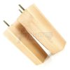 Square Wood Legs Replacement Block Furniture Feet 100 - 240mm High M8 Natural - Image 4