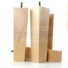 Square Wood Legs Replacement Block Furniture Feet 100 - 240mm High M8 Natural - Image 6