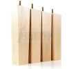 Square Wood Legs Replacement Block Furniture Feet 100 - 240mm High M8 Natural - Image 7