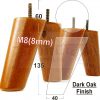4x WOOD FURNITURE CHAIR LEGS M8(8mm) REPLACEMENT SOFA / SETTEE FEET 135mm HIGH - Image 14