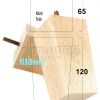 Square Wood Legs Replacement Block Furniture Feet 100 - 240mm High M8 Natural - Image 16