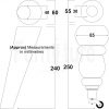 2x Furniture Castor Legs & 2x Angled Solid Wooden Feet M8 Chairs Sofa 250mm High - Image 3