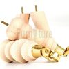 2x Furniture Castor Legs & 2x Angled Solid Wooden Feet M8 Chairs Sofa 250mm High - Image 4