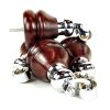 4x WOODEN FURNITURE LEGS M8 REPLACEMENT FEET WITH MULTIPLE CASTORS 150mm HIGH - Image 10