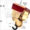 4x Wood Furniture Sofa Legs M8 Replacement Chair, Settee Feet & Castors 117mm