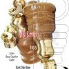 4x WOOD FURNITURE SOFA LEGS M8(8mm) REPLACEMENT CHAIR WITH CASTORS 165mm HIGH - Image 15