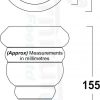 WOODEN FURNITURE SETTEE LEGS M8 REPLACEMENT CHAIR FEET 2 WITH CASTORS 155mm HIGH - Image 3