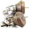 4x Wooden Furniture Sofa Legs M8 Castor Replacment Chair Settee Feet 125mm High - Image 20