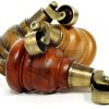 4x SOLID WOOD FURNITURE LEGS M8 REPLACEMENT ANTIQUE BRASS CASTOR FEET 155mm HIGH - Image 4