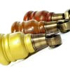 4x SOLID WOOD FURNITURE LEGS M8 REPLACEMENT ANTIQUE BRASS CASTOR FEET 155mm HIGH - Image 8