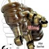4x SOLID WOOD FURNITURE LEGS M8 REPLACEMENT ANTIQUE BRASS CASTOR FEET 155mm HIGH - Image 14