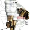 4x SOLID WOOD FURNITURE LEGS M8 REPLACEMENT ANTIQUE BRASS CASTOR FEET 155mm HIGH - Image 33