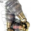 4x SOLID WOOD FURNITURE LEGS M8 REPLACEMENT ANTIQUE BRASS CASTOR FEET 155mm HIGH - Image 17