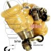 4x SOLID WOOD FURNITURE LEGS M8 REPLACEMENT ANTIQUE BRASS CASTOR FEET 155mm HIGH - Image 30
