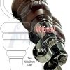 4x SOLID WOOD FURNITURE LEGS M8 REPLACEMENT BLACK CHROME CASTOR FEET 155mm HIGH - Image 38