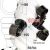 4x SOLID WOOD FURNITURE LEGS M8 REPLACEMENT BLACK CHROME CASTOR FEET 155mm HIGH - Image 36