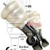 4x SOLID WOOD FURNITURE LEGS M8 REPLACEMENT BLACK CHROME CASTOR FEET 155mm HIGH - Image 18