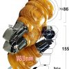 4x SOLID WOOD FURNITURE LEGS M8 REPLACEMENT BLACK CHROME CASTOR FEET 155mm HIGH - Image 28