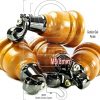 4x SOLID WOOD FURNITURE LEGS M8 REPLACEMENT BLACK CHROME CASTOR FEET 155mm HIGH - Image 23